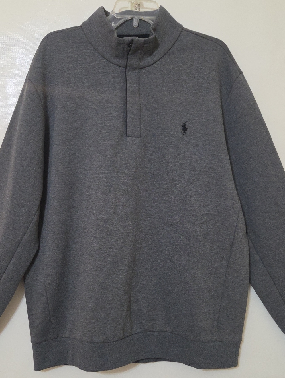 Polo Ralph Lauren Men's Gray Quarter Snap Closure Pullover Sweatshirt - Size XL